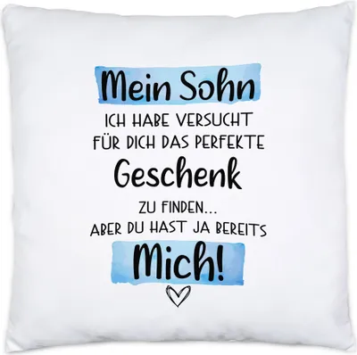 Produktbild von Sohn Geschenk Kissen Inkl. Füllung Mit Spruch Kind Kinder Humor Sarkasmus Geschenkidee