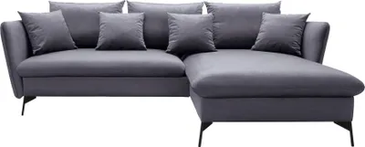 Immagine prodotto di Divano angolare "Salerno" divano letto angolare box funzione letto velluto velours nero