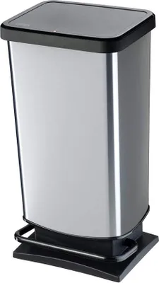 Image de Grande poubelle de 60 litres avec pédale et couvercle - Grande capacité