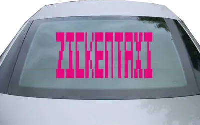 Produktbild von Indigos UG - Aufkleber Heckscheibe & Motorklappe DE6244 - pink - 600x285 mm - zickentaxi - Auto Scheiben Fenster Heckklappe Tuning Racing JDM - Die cut