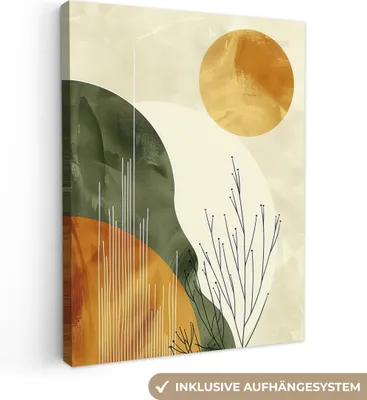 Obrázek produktu pro OneMillionCanvasses® - plátno obrazy - abstraktní - krajina - slunce - umění, nástěnné umění, nástěnné dekorace obrazy obývací pokoj, 60x80cm