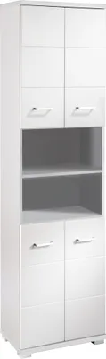 Produktbild von Doppelhochschrank >NEBRASKA< in Weiß 50 x 192 x 31,5 cm (BxHxT)