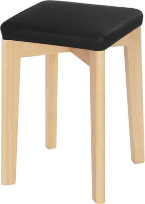 Produktbild von Holzbarhocker - Set von 2 - ergonomisch geformt - robustes Design - schwarz ländlich Stil