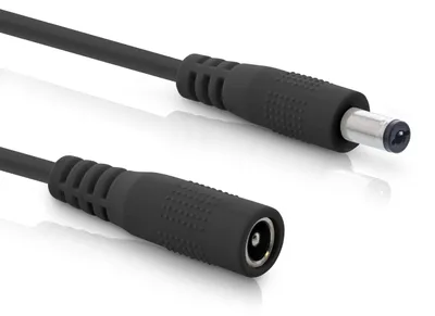 Image de InLine® câble prolongateur, DC prise 5,5x2,1mm, noir, 0,5m