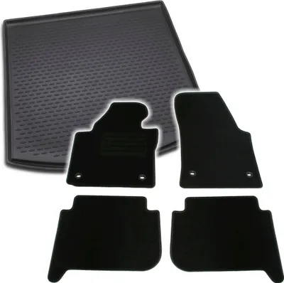 Produktbild von Gummi-Kofferraumwanne + Fußmatten Set für VW Touran 1T, Bj. 3/2003-10/2006