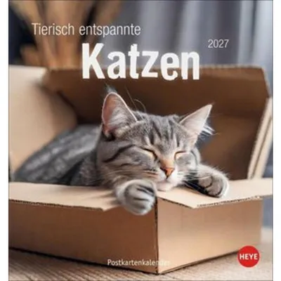Produktbild von Tierisch entspannte Katzen Postkartenkalender 2027