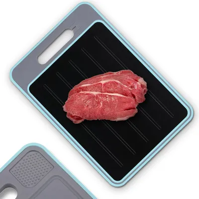 Imagen del producto de Descongelador rápido para alimentos + tabla de cortar (4 en 1) - Para descongelar, cortar