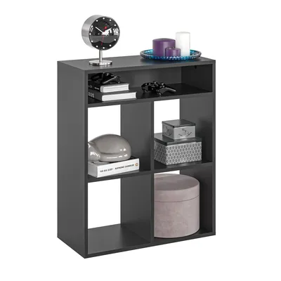 Produktbild von KOMTO Regal Bücherregal Standregal Würfelregal Büroregal Bücherschrank RIM4 für Kinderzimmer Regal Wohnzimmer 65,8 х 30,7 х 80,4 cm Schwarz