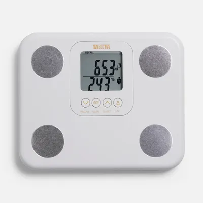 Produktbild von TANITA BC-730 Kompakte Körperanalysewaage – Körperfett, Muskelmasse, Viszeralfett und Stoffwechselalter messen, Reisewaage 150 KG