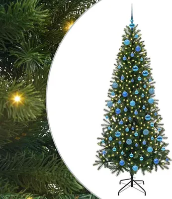 Image de vidaXL Sapin de Noël artificiel avec 300 LED Vert 180 cm PE et PVC