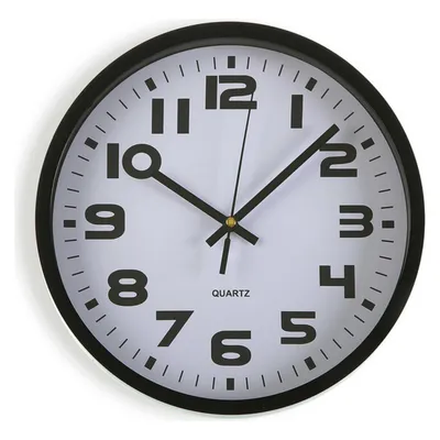 Produktbild von Wanduhr Versa Schwarz Kunststoff 3,8 x 25 x 25 cm