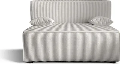 Produktbild von Sofa Alvito, Farbe: Weiß. Material: Kord. A: H: 85 cm, L: 94 cm, B: 136 cm,Sofa mit Bettkasten, Sofa klein.