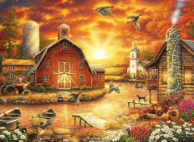 Produktbild von BLUEBIRD Puzzle Bauernhof im Morgengrauen 3000 Teile