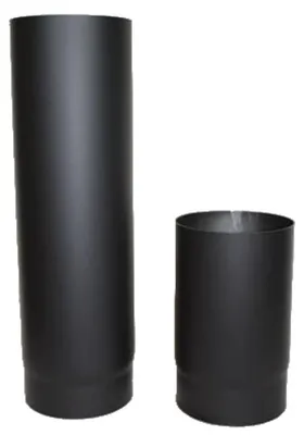 Zdjęcie produktu dla BERTRAMS 196816, Rura kominowa prosta, Czarny, Stal, 15 cm, 250 mm, 2 mm