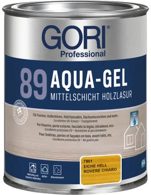 Produktbild von 2,5L Gori 89 eiche hell 7801 Aqua-Gel Mittelschicht-Holzlasur
