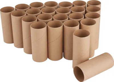 Produktbild von VBS Papprollen 24 Stück 4 cm Durchmesser 10 cm Höhe 1 mm Stärke Bastelbedarf