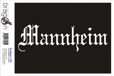 Produktbild von Aufkleber / Autoaufkleber - JDM / Die cut / Auto / OEM - Stadt Mannheim - 200x60mm schwarz - Heckscheibe / Heckscheibenaufkleber