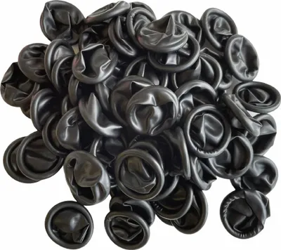 Produktbild von ESD Anti-statische schwarze Latex-Gummifingerhandschuhe für Uhrmacher Größe M, 100 Stück