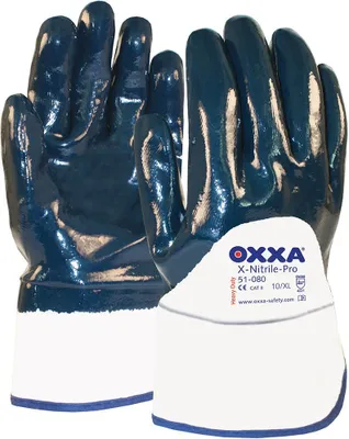 Produktbild von Handschuh Oxxa X-Nitrile-Pro, Gr.9, Stulpe teilbeschichtet
