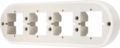 Produktbild von Aufputz Porzellan Retro Rahmen 4-fach I PR1 weiß