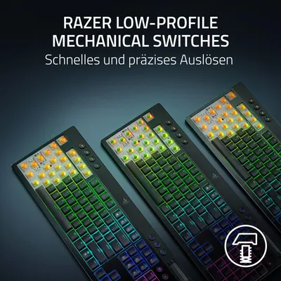 Immagine prodotto di Razer BlackWidow V4 Tastiera da gioco wireless HyperSpeed a basso profilo - Tastiera - Bluetooth