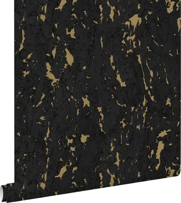 Produktbild von ESTAhome Tapete Kork Schwarz und Gold - 139337 - 50 x 900 cm