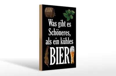 Produktbild von Holzschild Spruch 20x30cm was schöneres als kühles Bier