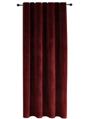 Produktbild von Verdunkelungsvorhang Samt weich 140  x  225 cm Bordeaux Vorhang Kräuselband Gardine blickdicht U-Band abdunkelnd