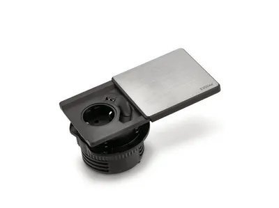 Image de Naber Evoline® Square-USB. couleur acier inoxydable. Elément de prise de courant. simple