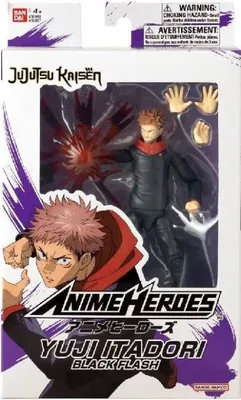 Immagine prodotto di Anime Heroes Jujutsu Kaisen Itadori Yuji Black Flash Action Figure, 17 cm, Bandai, figura snodabile con 16 punti di articolazione