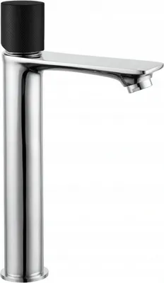 Produktbild von Mexen Royo One hohe Waschtischarmatur, Chrom/Schwarz - 72211-07