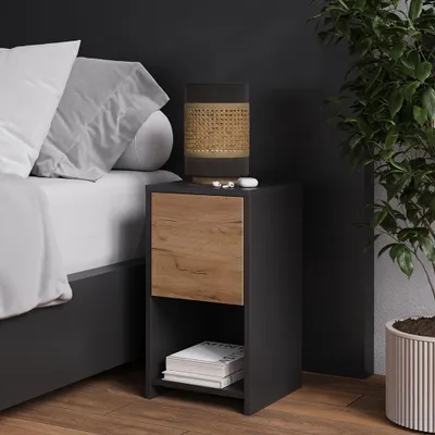 Obrázek produktu pro Noční stolek Vicco Evo Antracit/zlatý dub Sada 2 kusů, Model 57749