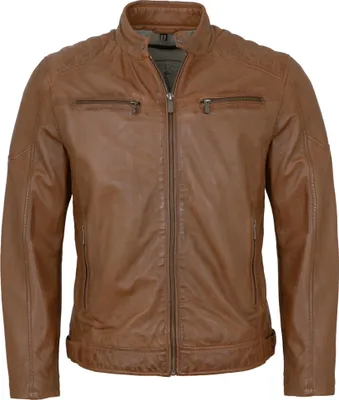 Produktbild von Deercraft - Herren Lederjacke Lammnappa cognac : 58