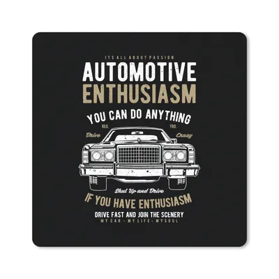 Produktbild von MuchoWow® Mauspad Mousepad Mancave - Auto - Zitate - Oldtimer 30x30 cm - Mousepads - Maus Mat - Pad - Mausunterlage - Gaming