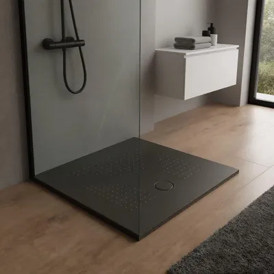 Immagine prodotto di Piatto doccia quadrato 80x80 nero opaco | Delfino