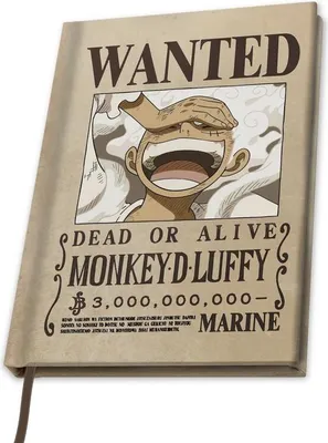 Produktbild von One Piece Notizbuch  Wanted Luffy multicolor Standard