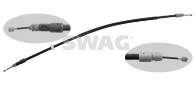 Obrázok produktu pre Lanko ručnej brzdy SWAG, lanko ručnej brzdy, vhodné pre MERCEDES-BENZ trieda M (W164), zadná ľavá strana, zadná pravá strana, 10 93 4908