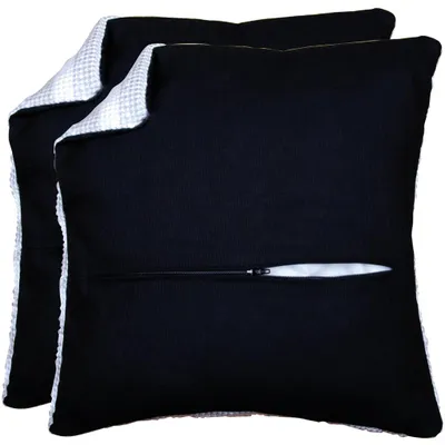 Produktbild von Kissenrücken mit Reißverschluss - Farbe Schwarz - 2er Set