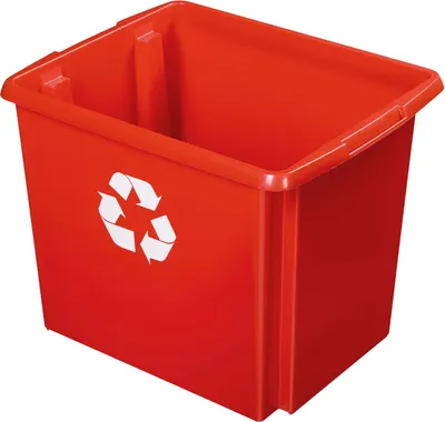 Image de Boîte de rangement Sunware - plastique - 45 litres - rouge - 45 x 36 x 36 cm