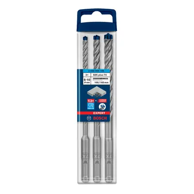 Image de 3 forets béton BOSCH 2608900196 SDS Plus 7X EXPERT 6 8 10mm