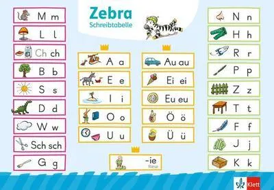 Obrázek produktu pro Zebra 1. Schreibtabelle in Druckschrift (VE 10) Klasse 1