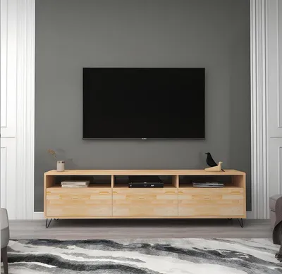Immagine prodotto di Porta TV marrone chiaro Tavolino di design in legno Mobili per il soggiorno Noble RTV