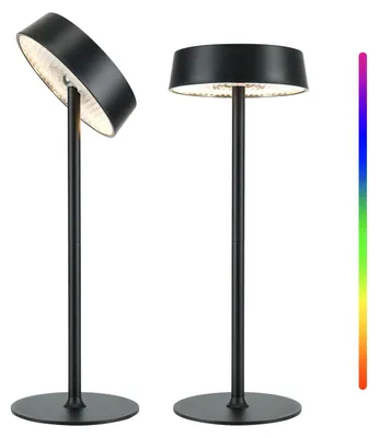 Tafellampen, kabellos, schwarz, 2 Stück, LED, Akku