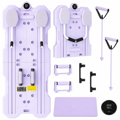 Produktbild von Klappbares Fitnessboard 12-in-1 mit Trainingscomputer | Heimtrainer | Pilates | Fitness | Ganzkörpertraining, KI-generiertes Bild