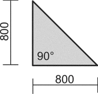 Produktbild von geramöbel Geramöbel Verkettungselement 4 Fuß Flex Dreieck 90° 800 x 800 mm (B x T) nicht melaminharzbeschichtet