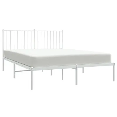 Obrázok produktu pre vidaXL Detská posteľ s čelom kovová biela 140x190 cm