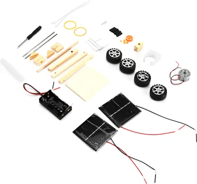 Produktbild von DIY Solar Power Science Car, DIY Science Experiment Solar Power Car Kit, Electric Motor Assembly Solar Powered Kit, Solar Power Car Model Kit, Educational Building Project Toy, DIY Science Toy Kit