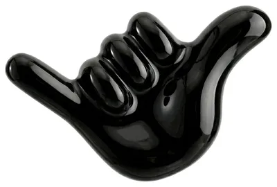 Produktbild von Schwarzer Shaka - Handtuchhaken aus Keramik für Heizkörper, Handtuchheizkörper und Wand
