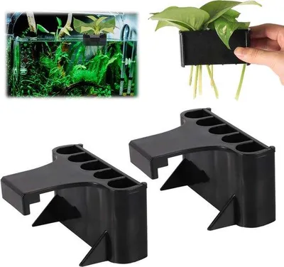 Imagen del producto de Soporte para plantas para acuario - Diseño colgante - 9,2 x 6,5 x 4,5 cm