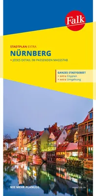 Produktbild von Falk Stadtplan Nürnberg 1:20.000 mit Ortsteilen